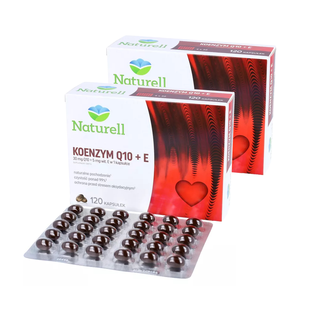 Zestaw: 2 x naturell koenzym q10 + e, 120 kapsułek