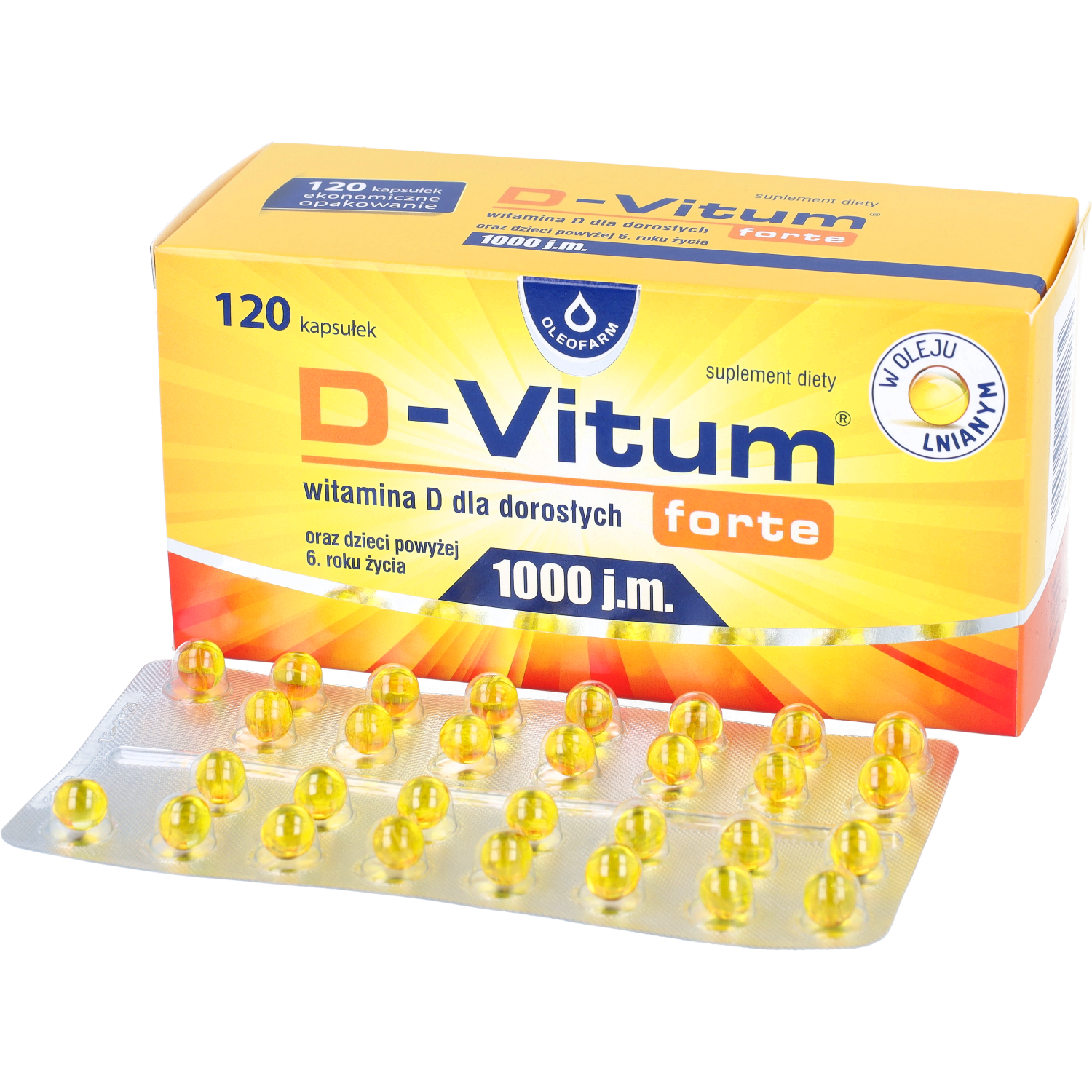 D-vitum forte 1000 j.m. 120 kapsułek