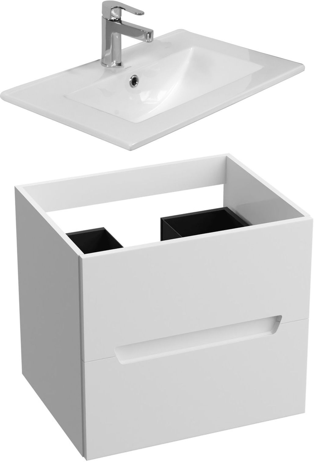 LaVita Kansas umywalka z szafką 60 cm zestaw meblowy biały (5900378314325, 5908211416168)