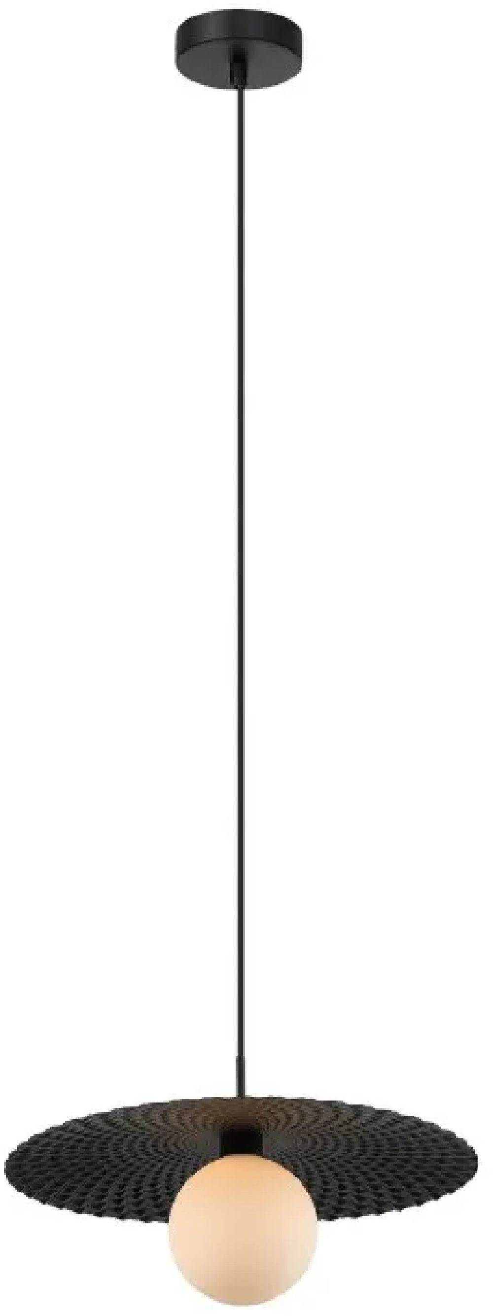 Italux Malor lampa wisząca 1x40 W czarna PND-4602-1-XL-BK