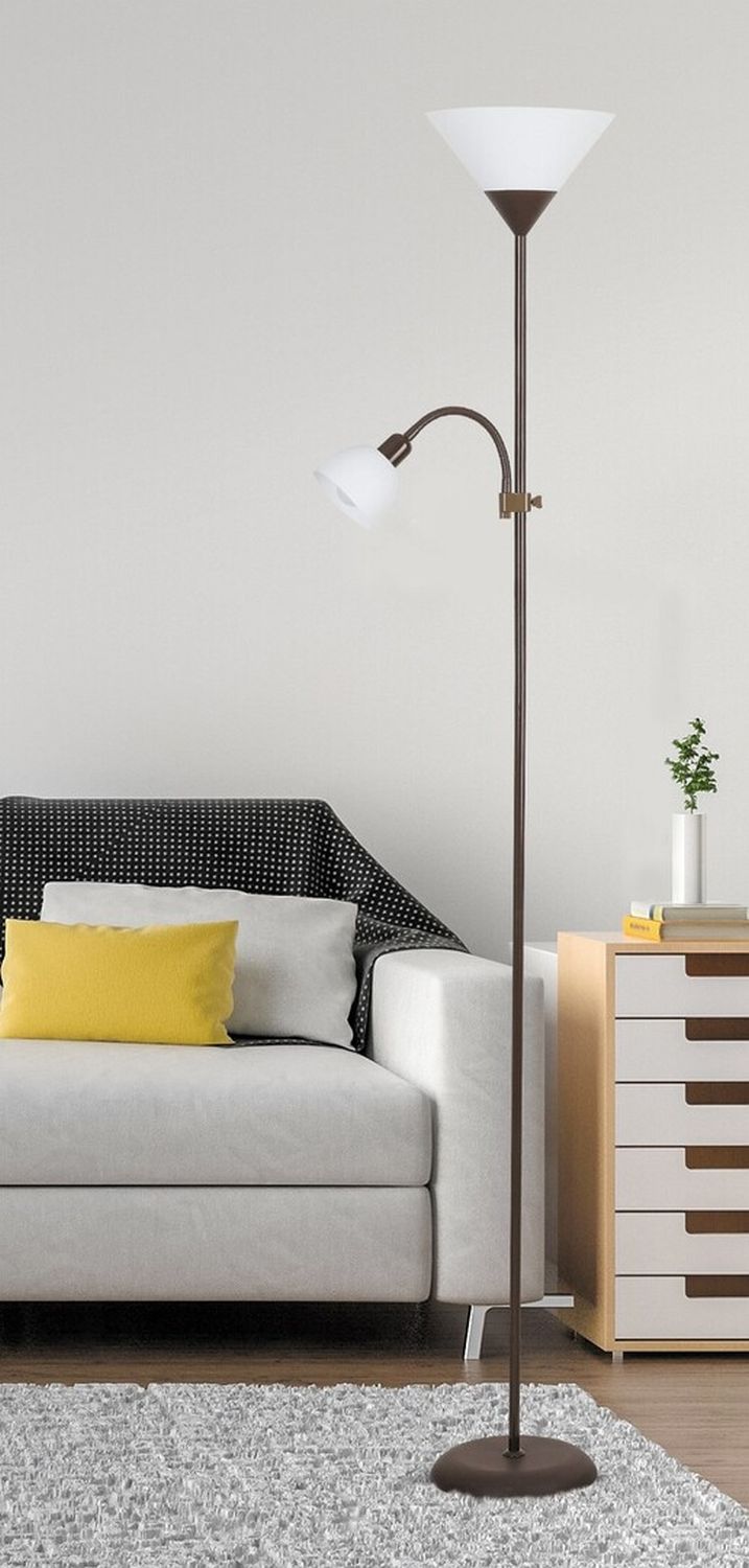 Rabalux Action lampa stojąca 100W/25W brązowa/biała 4188 - Wysyłka w 24h