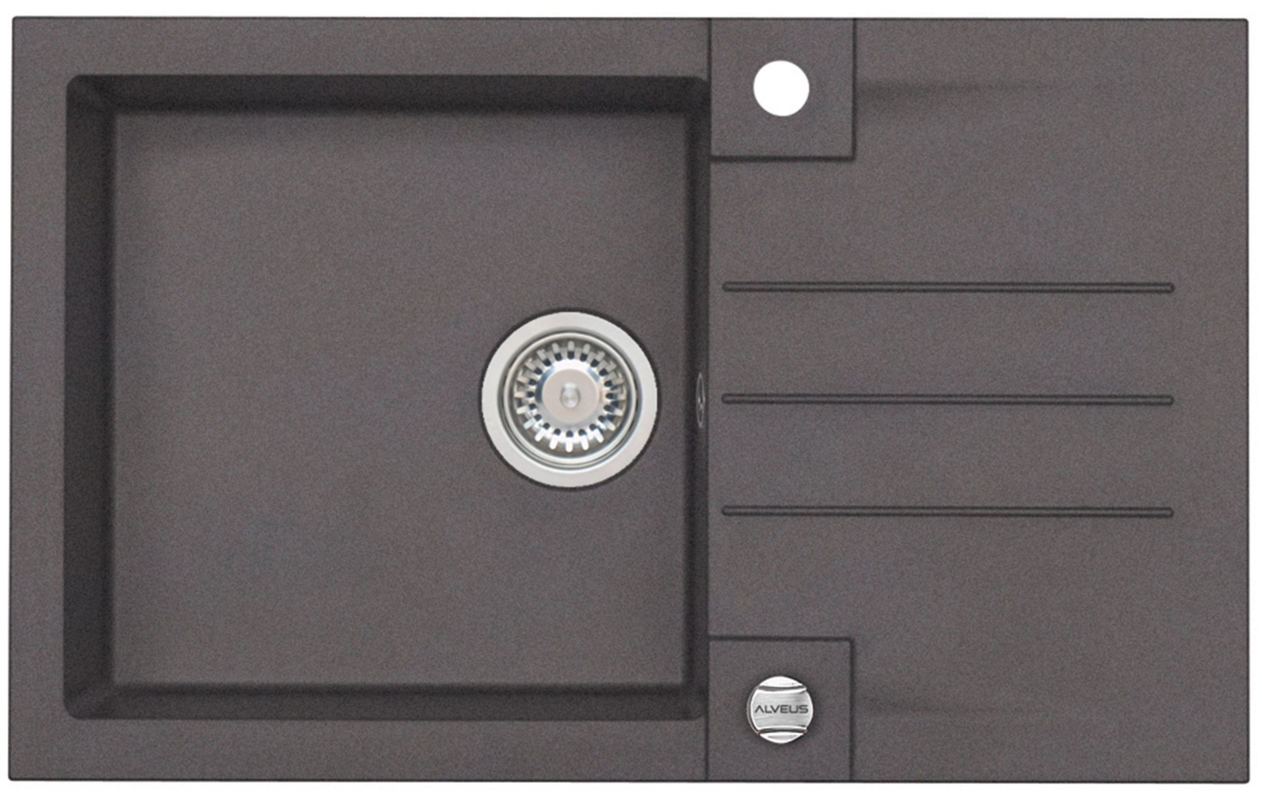 Alveus Rock 130 zlewozmywak 1-komorowy 78x48 cm Granital Plus chocolate-G03M 4203003