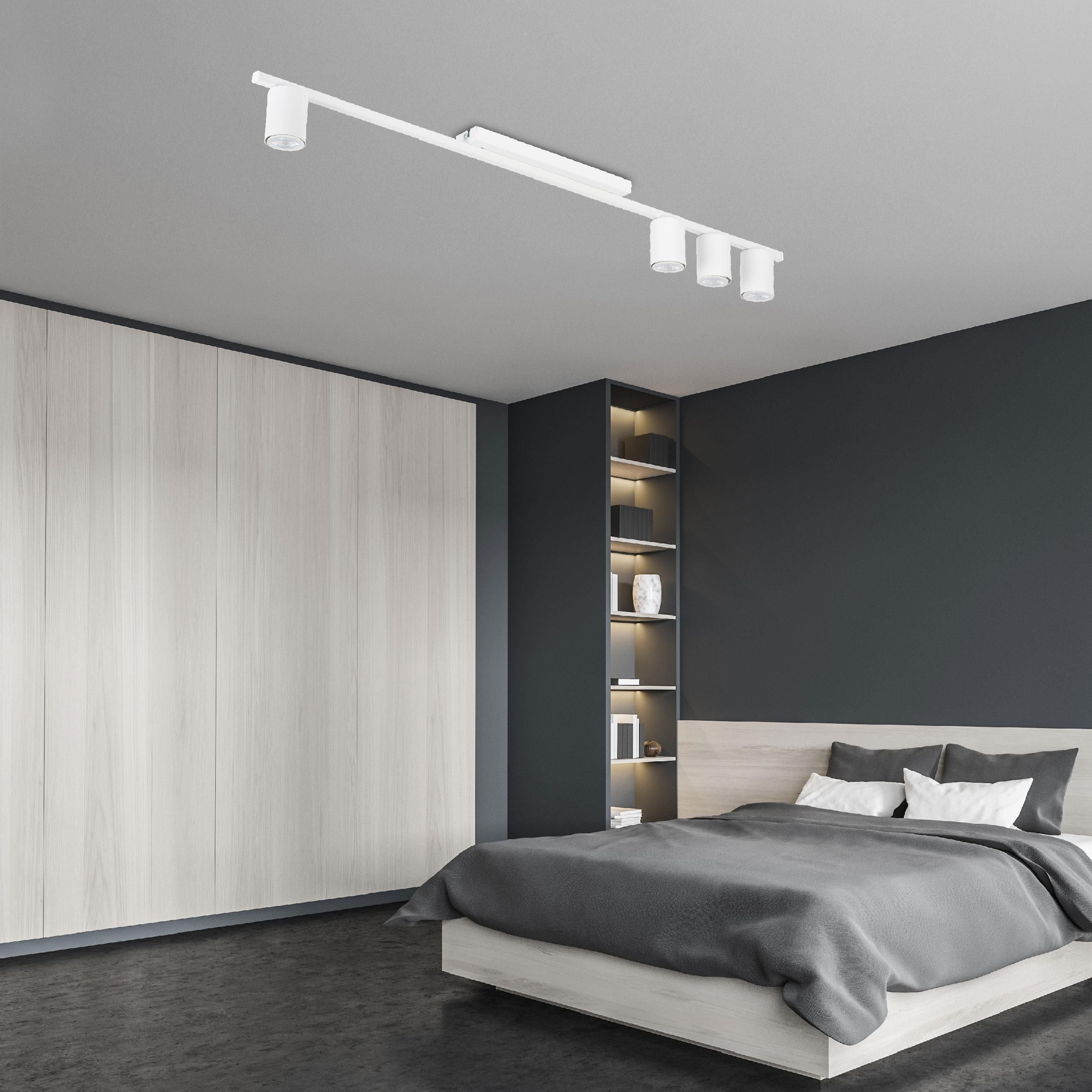 TK Lighting Logan lampa podsufitowa 4x10 W biała 4571