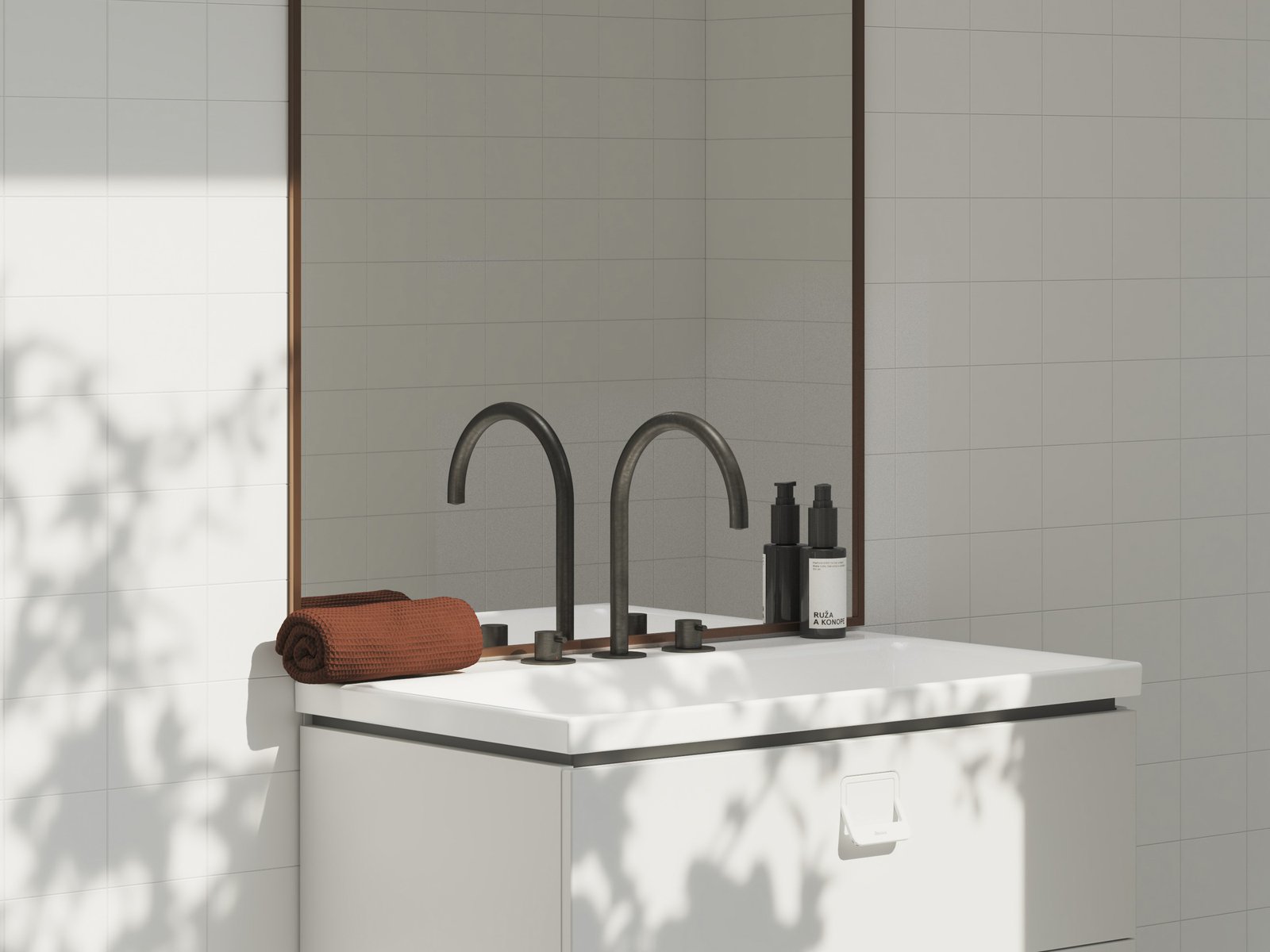 Ravak Espirit bateria umywalkowa stojąca grafit X070312