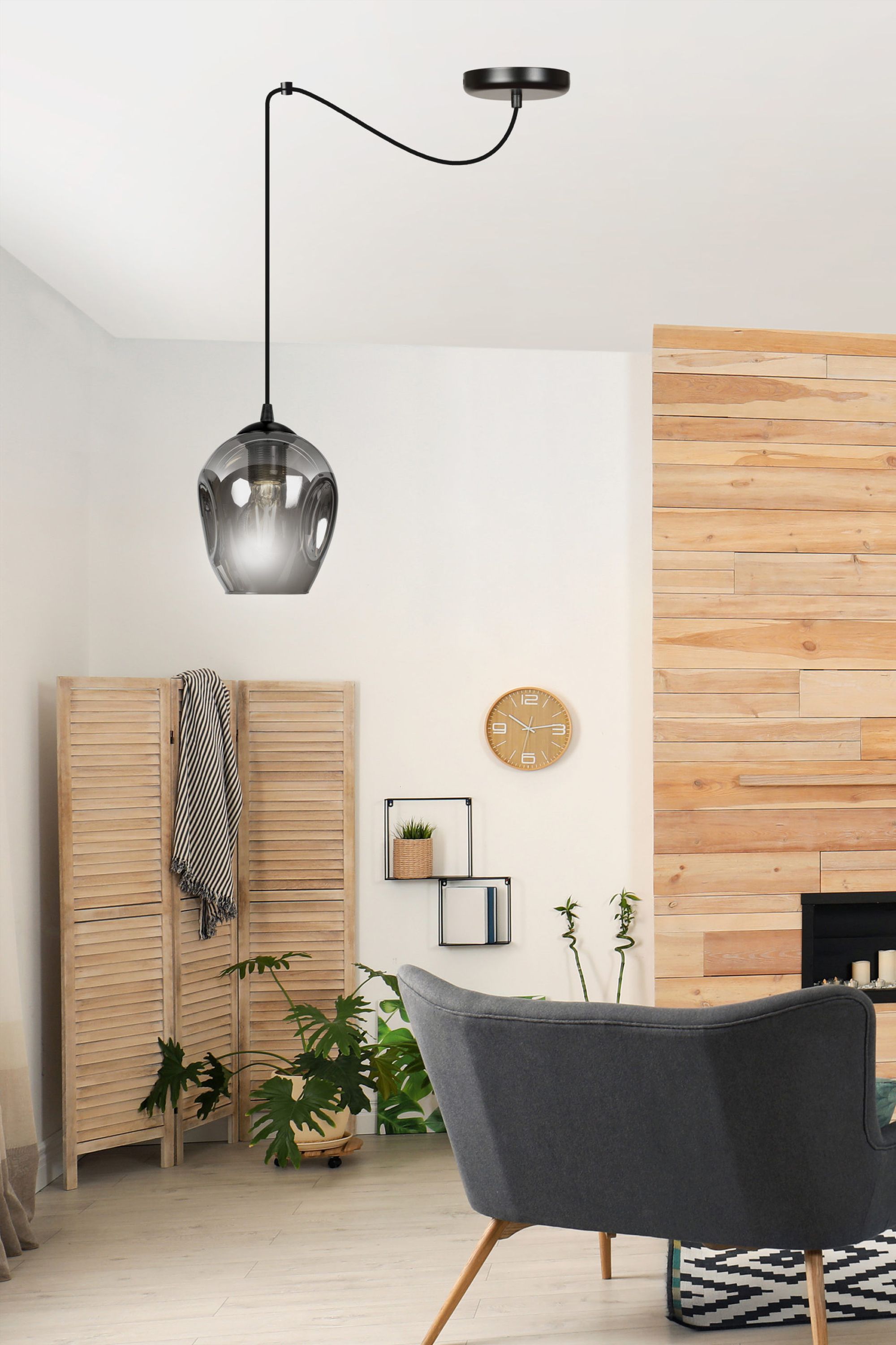 Emibig Level lampa wisząca 1x15 W czarna-grafitowa 757/1