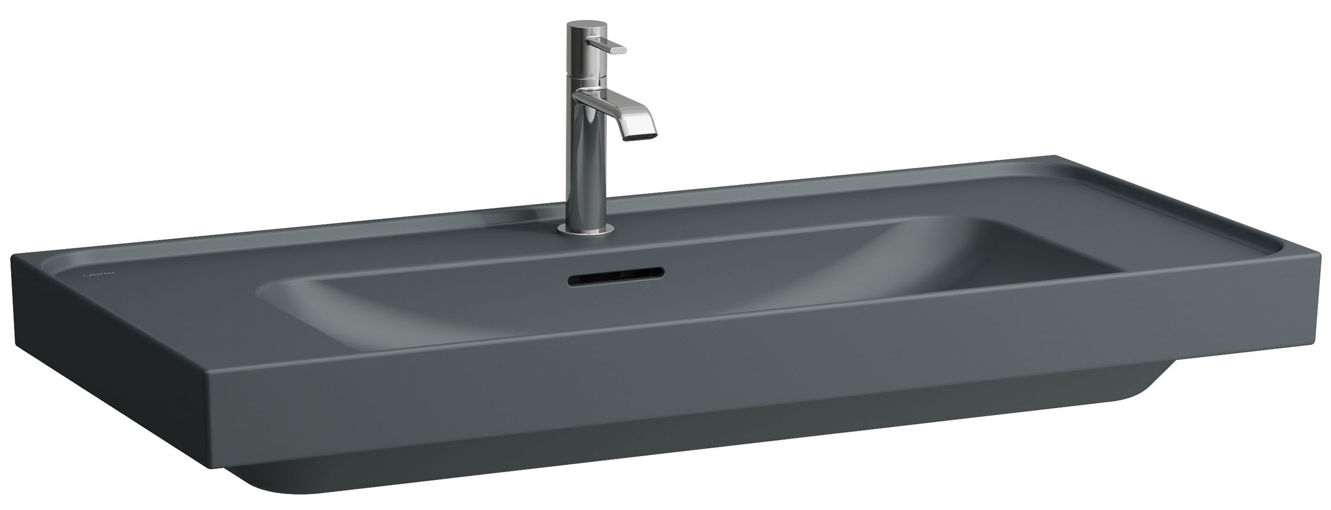 Laufen Meda umywalka 100x46 cm prostokątna ścienna-meblowa grafit mat H8101197581091