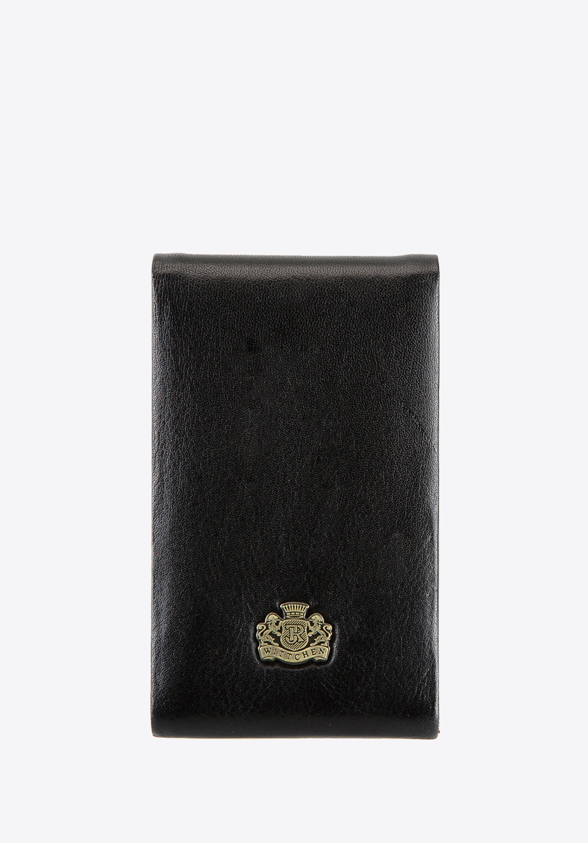 Etui na wizytówki skórzane twarde czarne