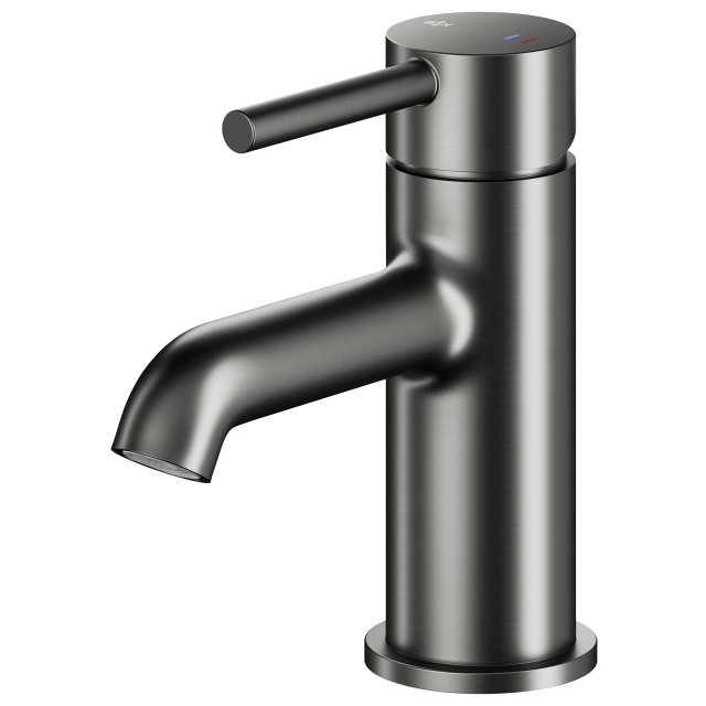 KFA Bateria umywalkowa stojąca MOZA click-clack gun metal grey PVD 50