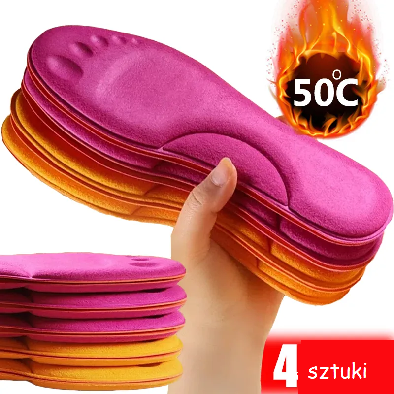2 pary / 4 sztuki Podgrzewające wkładki do butów