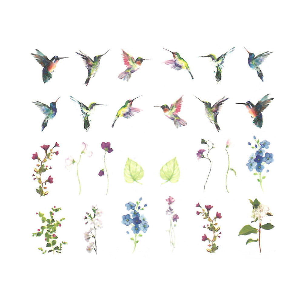 Naklejki wodne do paznokci zwierzęta YZW-3107