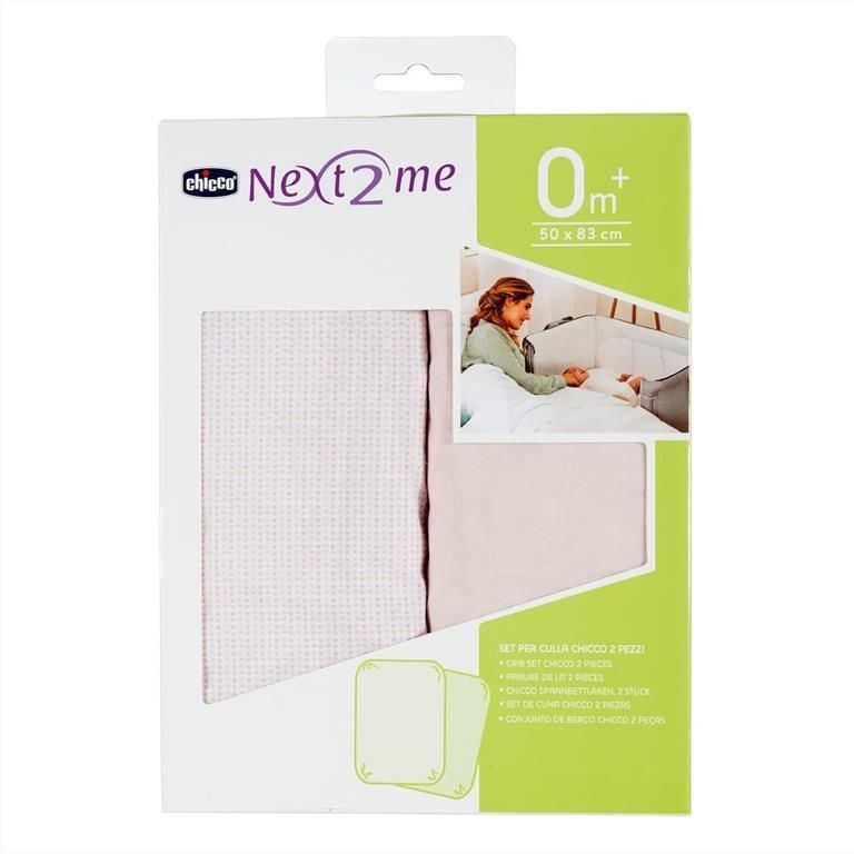 Chicco Prześcieradło do łóżeczek Next2Me 2 sztuki-Pois