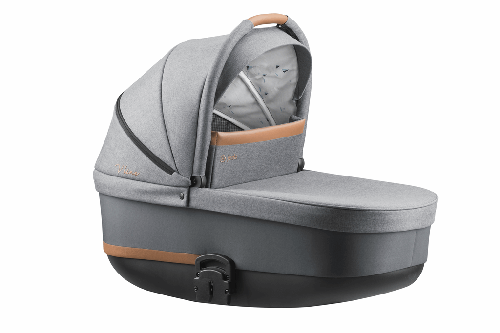 Jedo Koda - wózek głęboko-spacerowy z torbą-V43-Koła TG żelowe-Stelaż Czarny