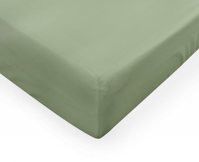 Prześcieradło PREMIUM jersey z lycrą na wysoki materac 120x200 z gumką wz. 53A szałwia