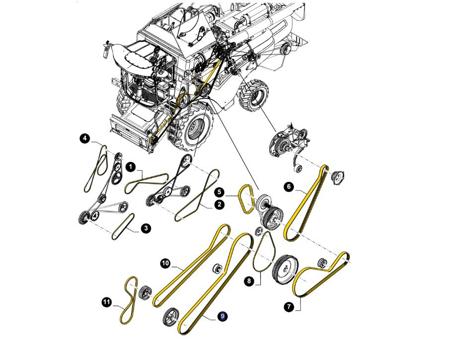 Pas New Holland C5.80 CX6.90 3HB 47901651 CNH