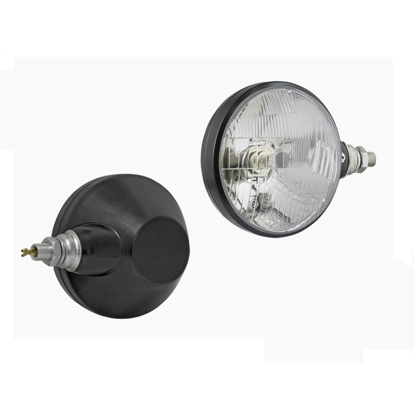 Reflektor przedni typu H4 fi161 w obudowie metalowej prawy RE.43910 Wesem