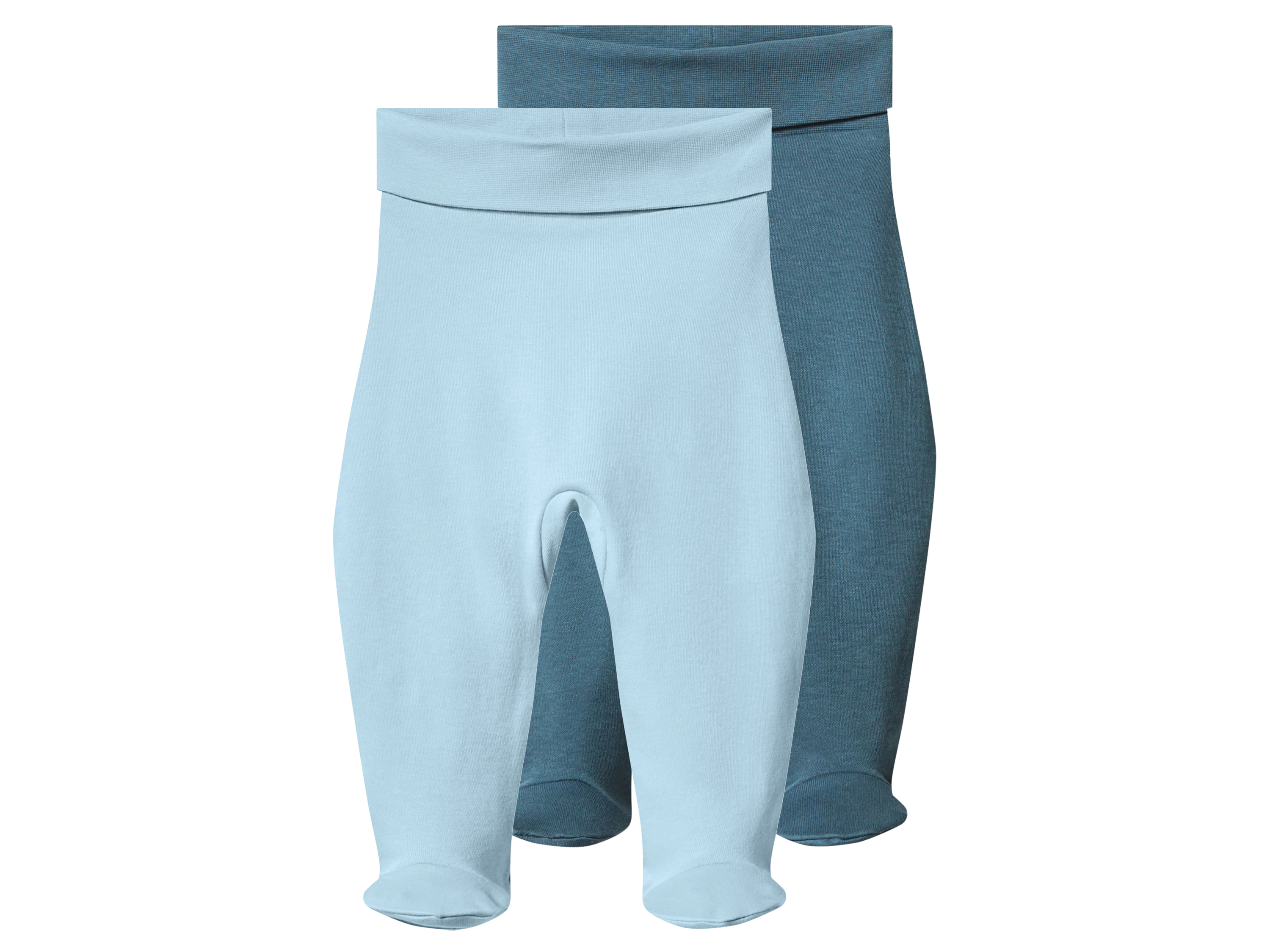 lupilu Spodnie dresowe niemowlęce z biobawełny, 2 pary Niebieski, 86/92