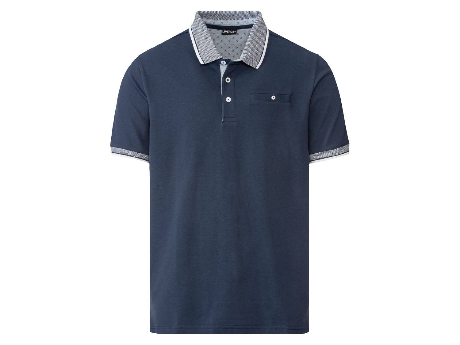 Livergy T-shirt męski polo o dopasowanym kroju L 52/54, Granatowy