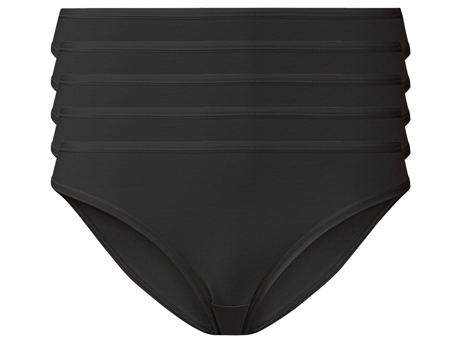 esmara Majtki figi damskie, 5 par Czarny, M40/42