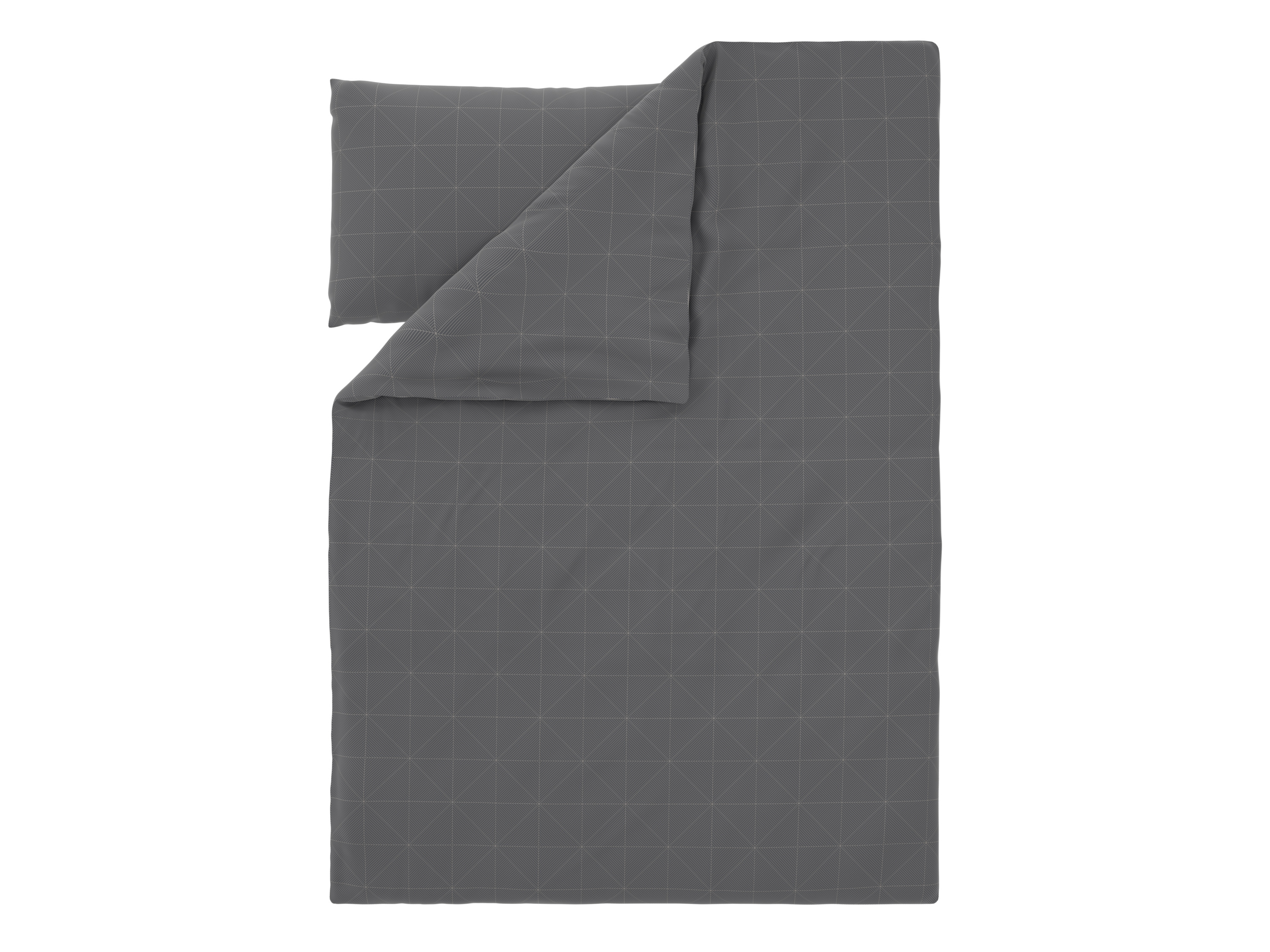 Livarno Pościel satynowa z mikrofibry, 140 x 200 cm Geometria/antracyt