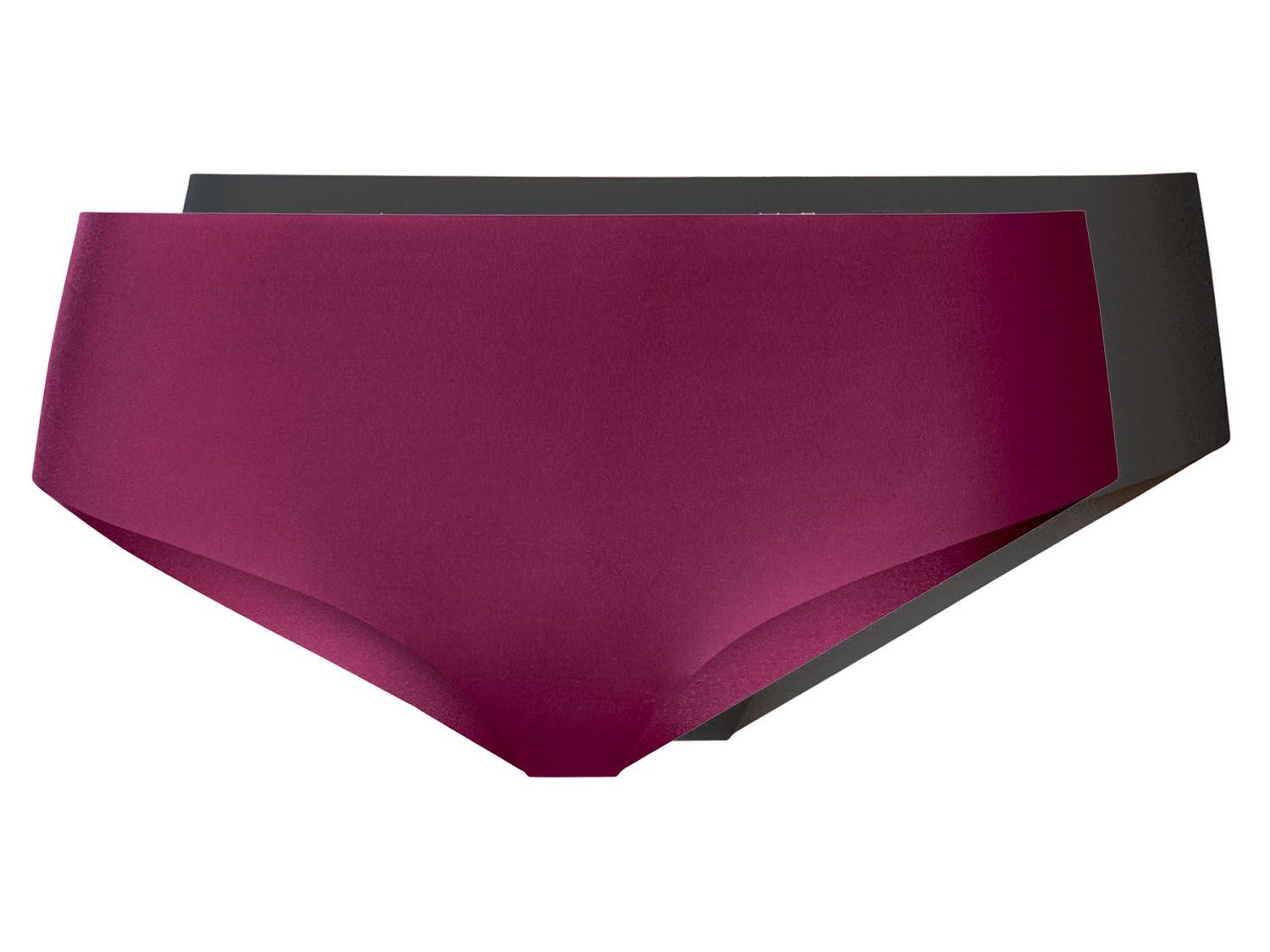 esmara Hipstery damskie, 2 pary Czarny/malinowy, M 40/42