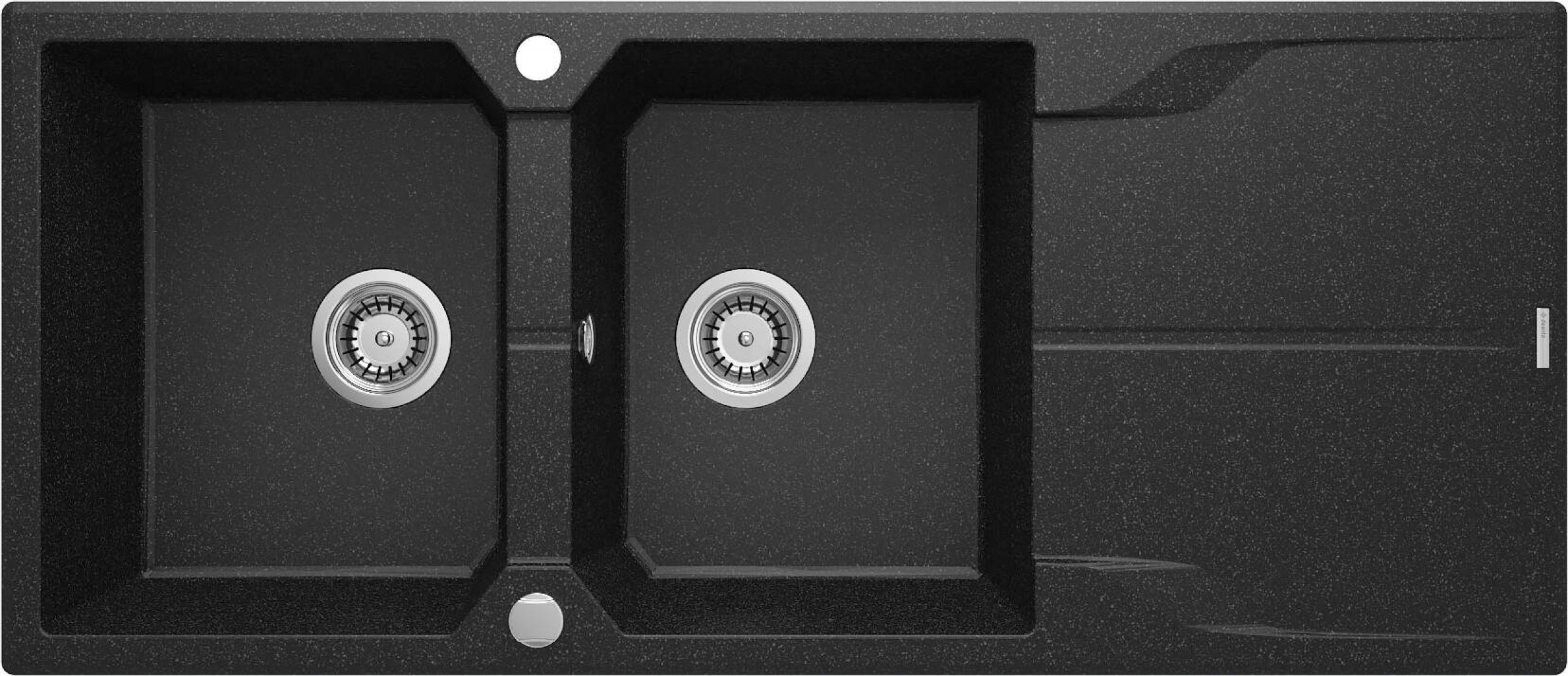 Darmowa Dostawa - Zlewozmywak granitowy 116x50 cm szary/grafitowy/onyx Deante Andante ZQN2213