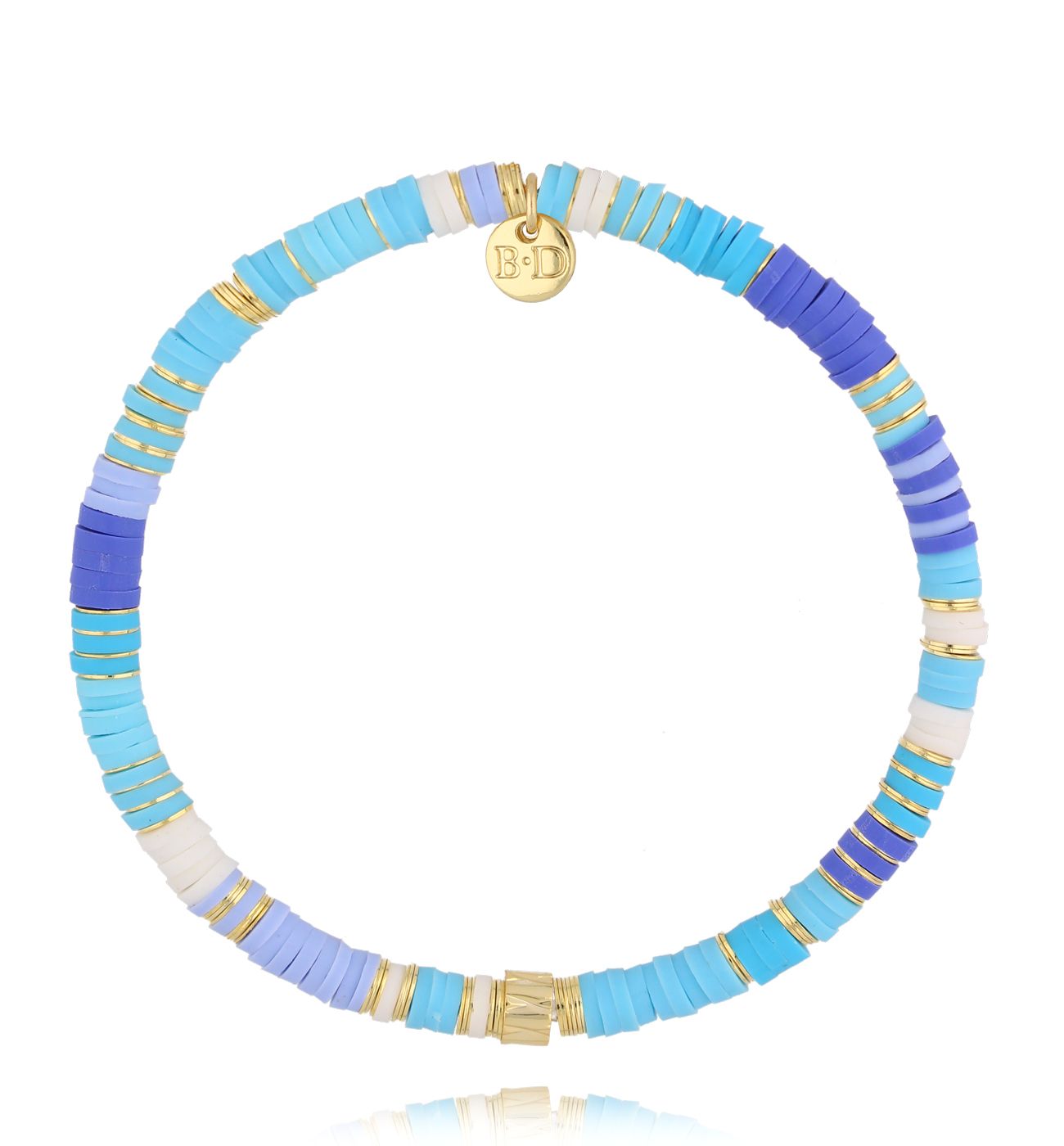 Bransoletka w odcieniach błękitu i granatu - By Dziubeka