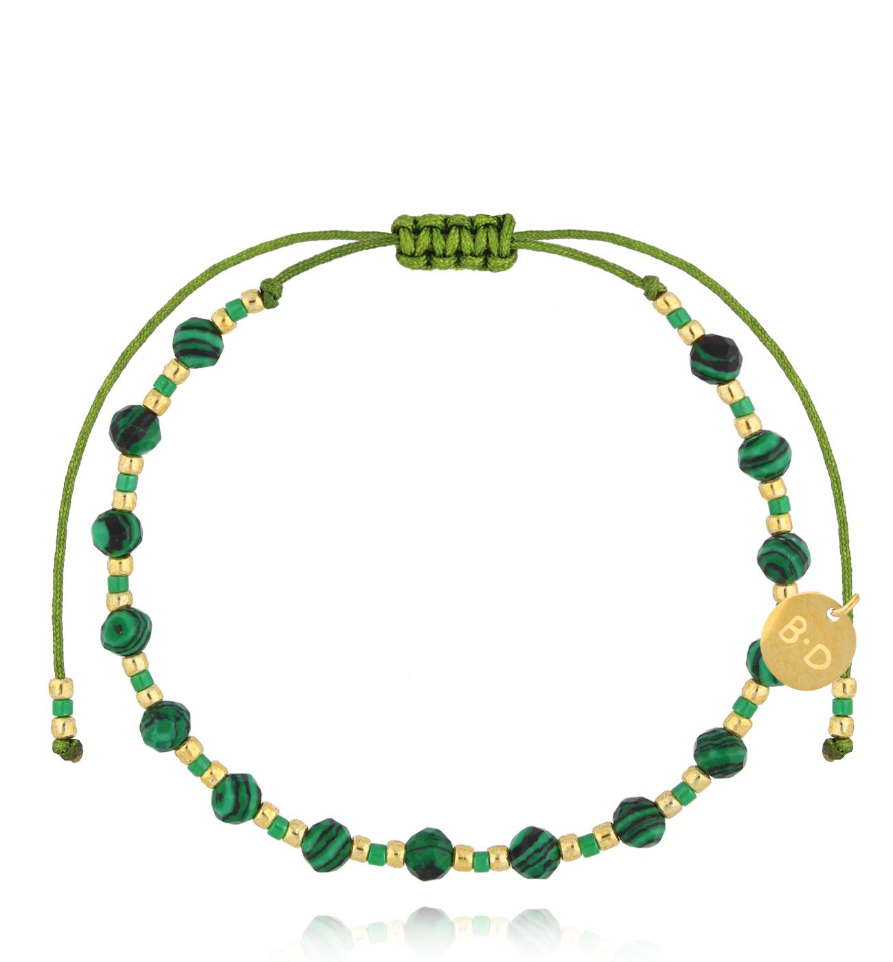 Bransoletka z malachitami BMT0244 - By Dziubeka