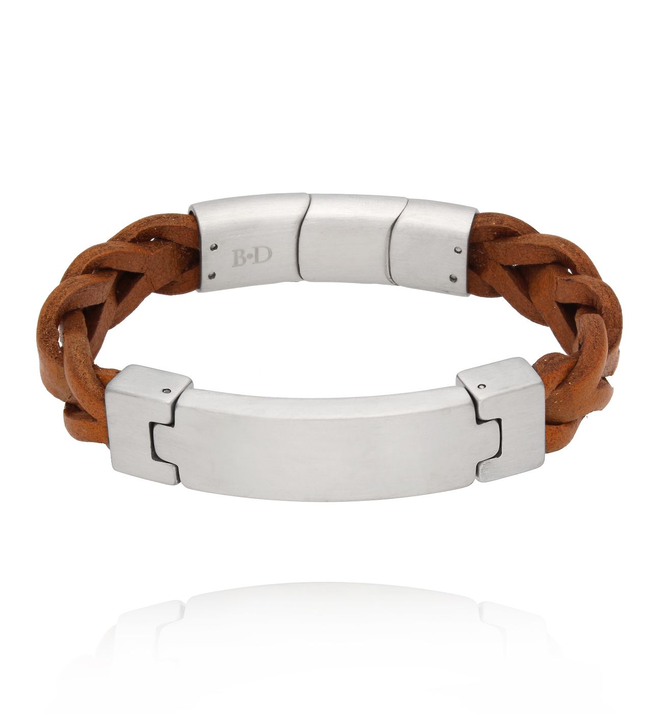 Bransoletka męska brązowa skórzana 73 - By Dziubeka