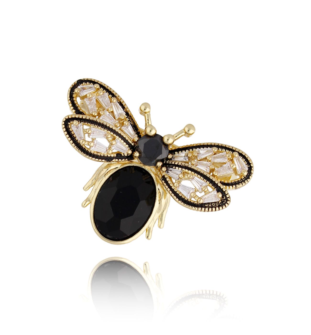 Broszka z czarnym motylem Prado BRMI0188