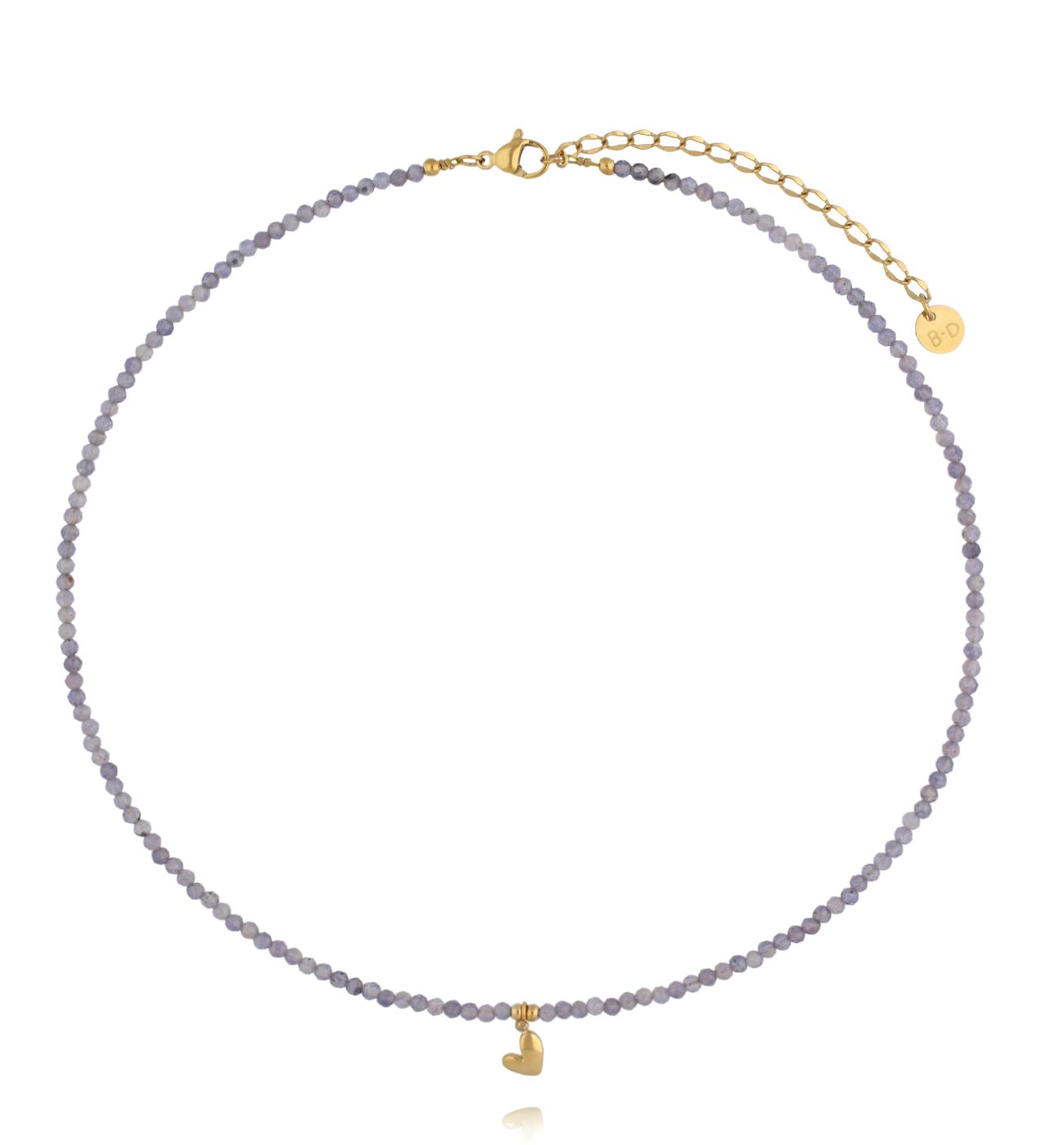 Naszyjnik z lolitami i złotym sercem NTW1494