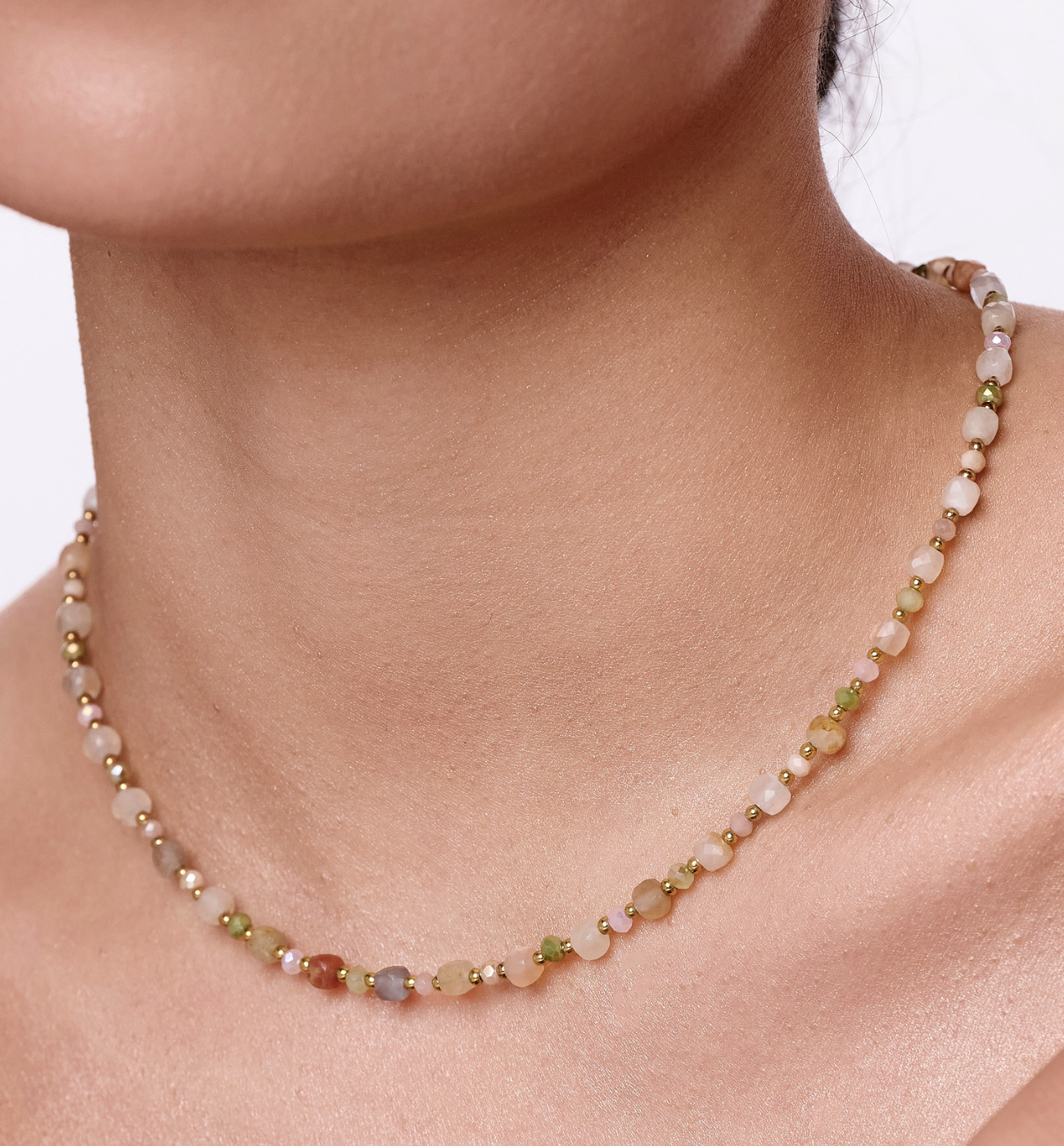 Naszyjnik z kamieniami słonecznymi - By Dziubeka