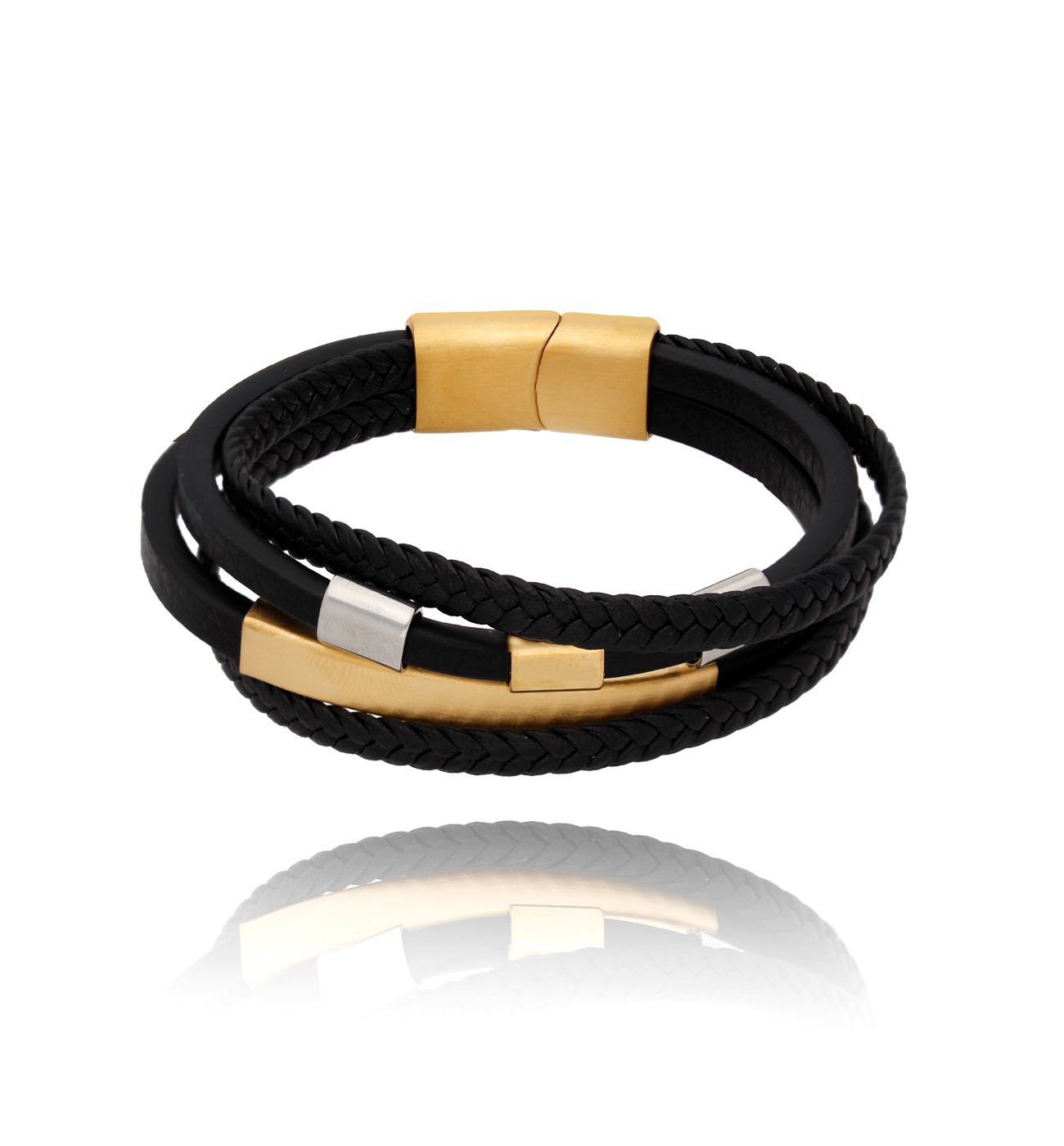 Bransoletka czarno-złota Silesia 18 cm BMITC0327