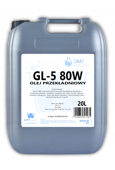 DMF GEAR OIL GL-5 80W 20L - Petrostar