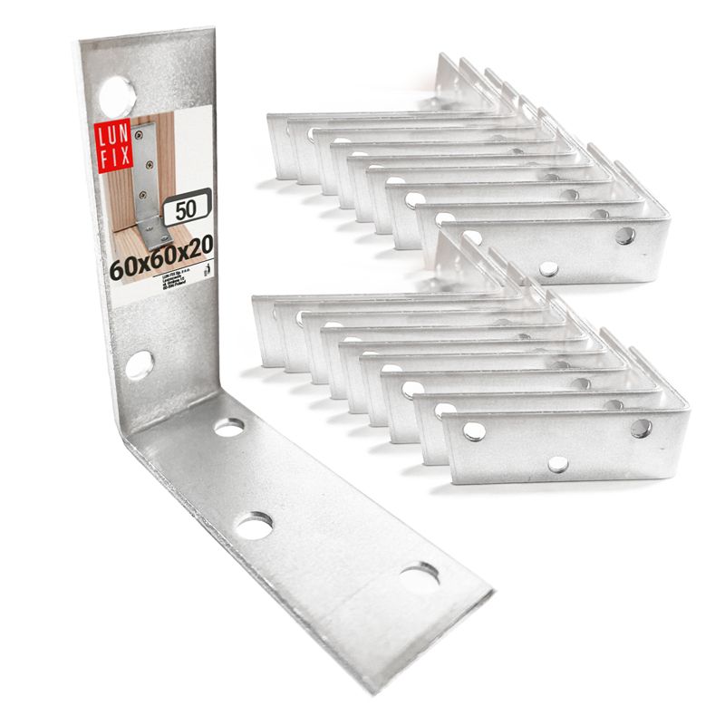 Kątownik meblowy Lun Fix 60x60x20x2 50szt.
