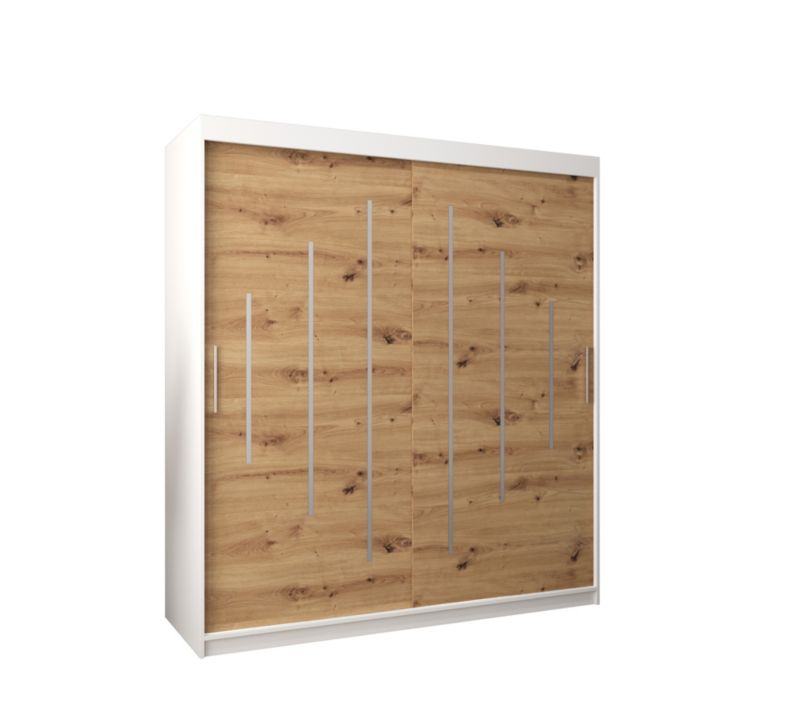 Szafa przesuwna Garderoba Abiks YORK 180 biały/artisan 1 szt.