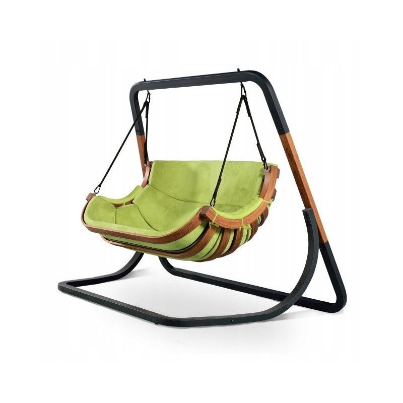 Fotel ogrodowy Alpha 4iQ Group ze stelażem podwójny zielony 1szt.