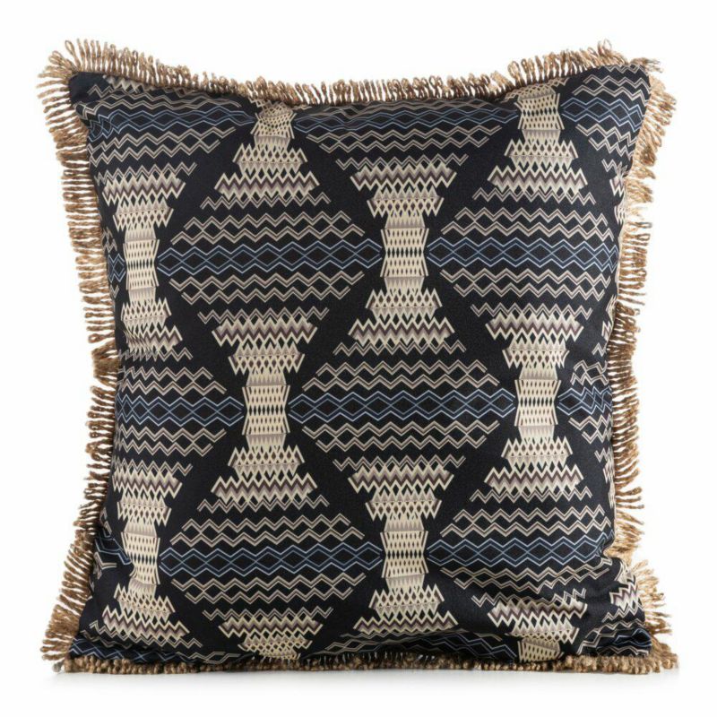 Poszewka ogrodowa GARDEN 18C Eurofirany 45x45 cm brązowa wodoodporna z frędzlami 1 szt.