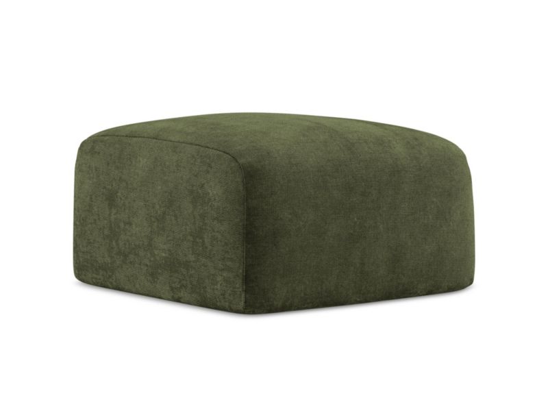 Pufa LaMiaSofa SAVONA z tkaniny szenilowej 65x65 cm oliwkowy 1 szt.