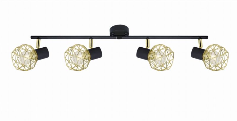 Lampa sufitowa Candellux Acrobat czarna-złoto 4 x E14 x 40W wym: 17 x 79 x 11 cm - 1 szt.