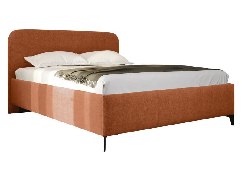 Łóżko tapicerowane MIRJAN 24 z pojemnikiem na pościel Holly 160x200 miedziany 1 szt.