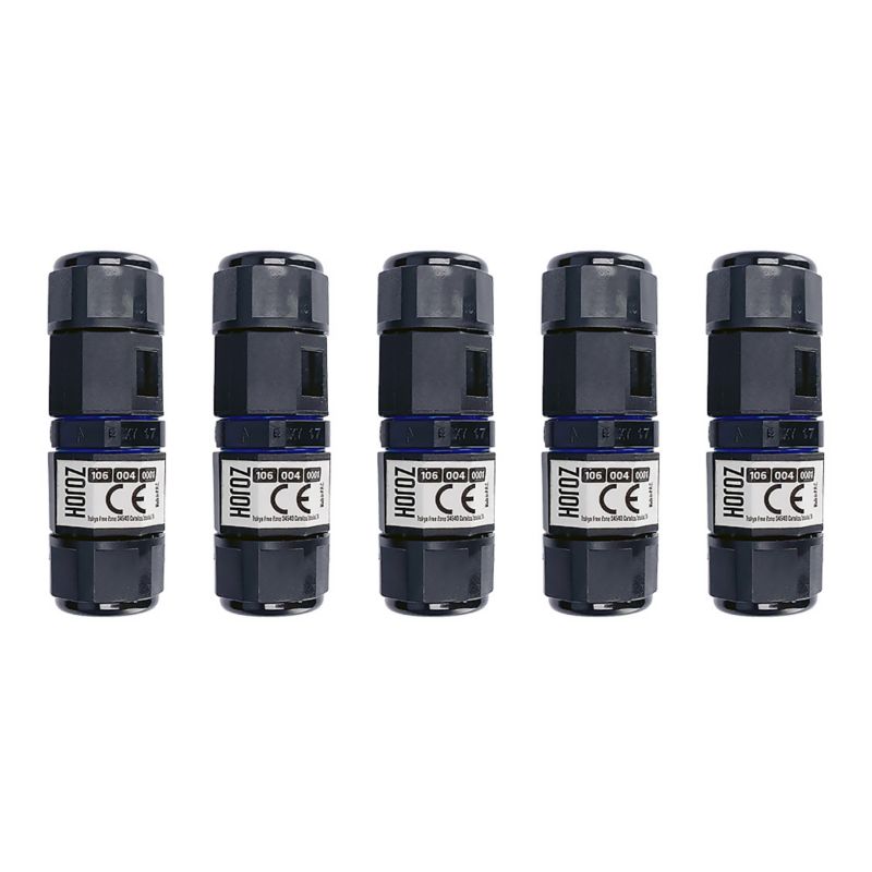 Mufa hermetyczna HOROZ konektor kablowy, IP68, prosty, 0.5-2.5mm², 16A, 250V 5szt