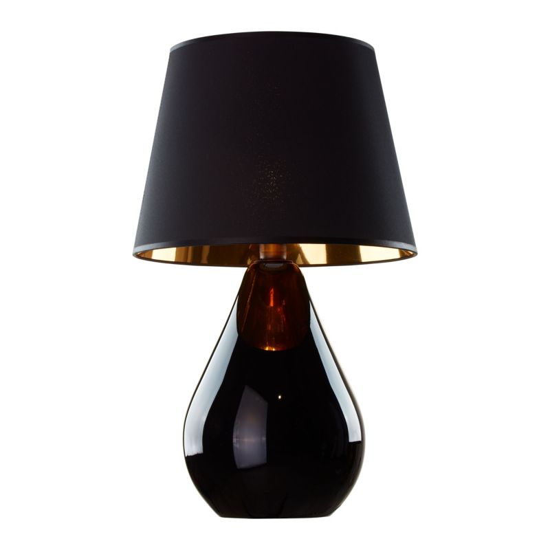 Lampka TK-Lighting Lacrima Black/Gold Lampka Nocna 1 - 1 szt.