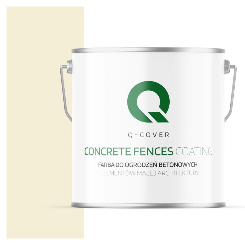 Farba do Ogrodzeń i Płotów Betonowych Q-Cover Biel Złamana w Żółty F641 5L
