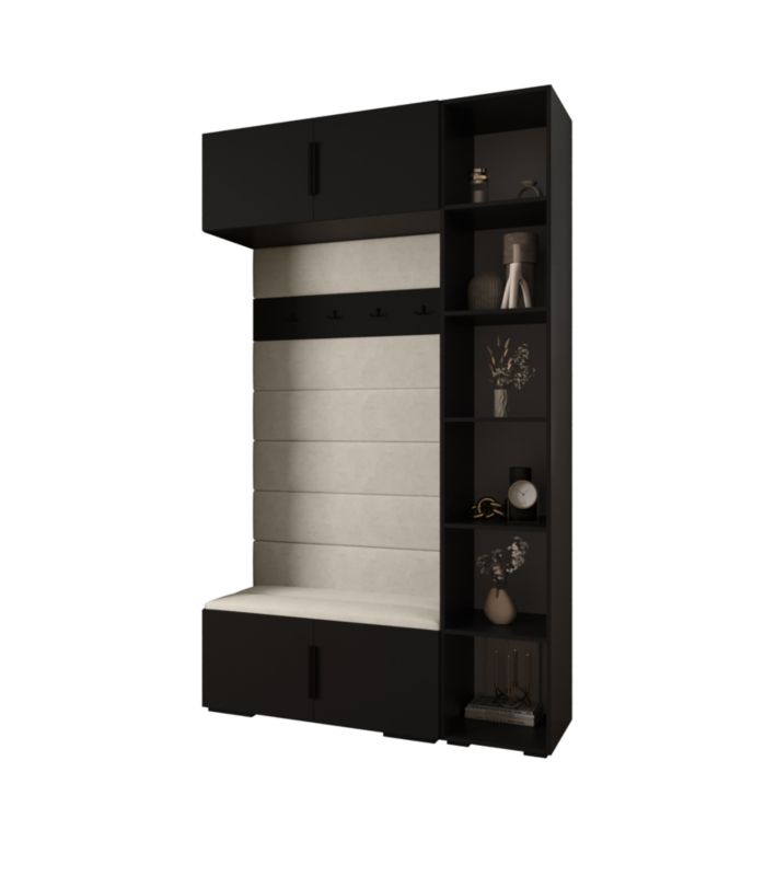 Garderoba do przedpokoju Abiks INOVA 1 Z20 czarny+czarny+manila02 1szt.