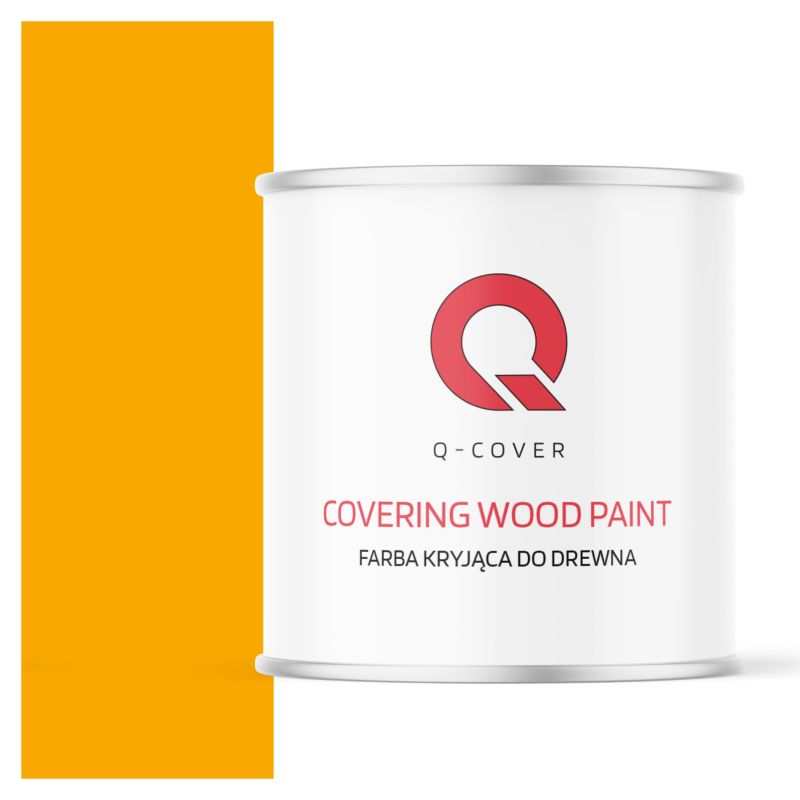 Farba Kryjąca do Drewna Q-Cover Żółty Sygnałowy RAL1003 Mat 2.5L