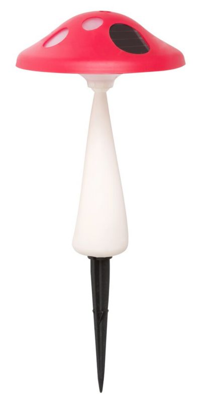 Lampa dekoracyjna ogrodowa Rabalux Funghetto biało-czerwona LED 0.06W 3000K muchomor IP44 wym: 18,5 x 12 x 12 cm - 1 szt.