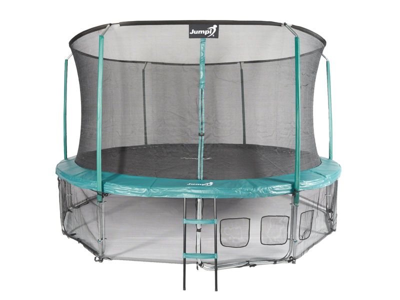 Trampolina Ogrodowa Jumpi 435cm/14FT Maxy Comfort Zielona Z Wewnętrzną Siatką 1 szt