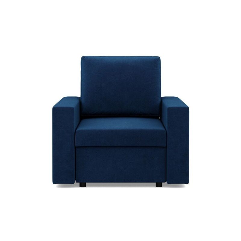 Fotel TYLETEGOTU wypoczynkowy BLOM velvet granatowy 1 szt