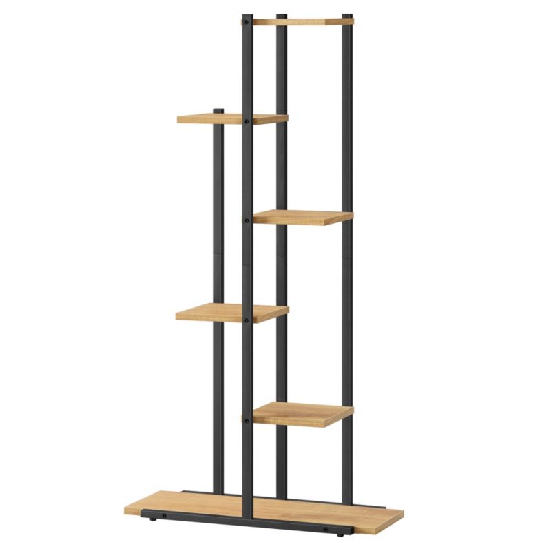 Regał kwietnik 6 półek, Songmics - dąb / nogi czarne 1szt
