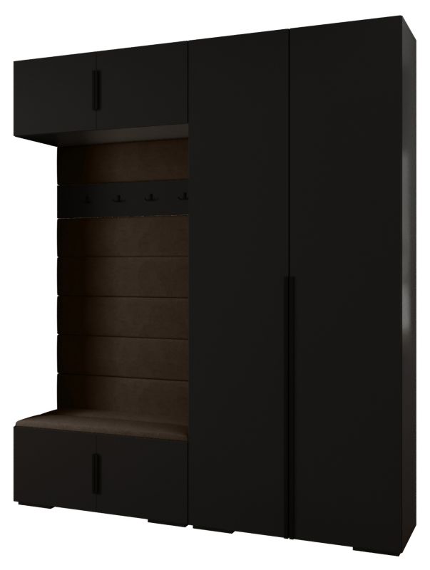 Garderoba do przedpokoju Abiks INOVA 1 Z18 czarny+czarny+manila04 1szt.